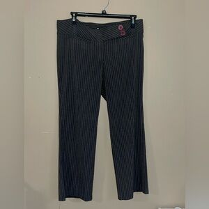 Torrid Pinstripe High-Waist Trousers wide leg dress career pants size 16